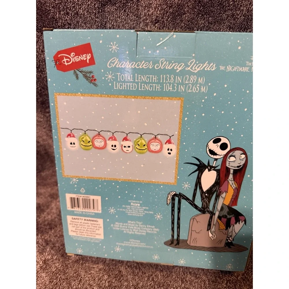 Tim Burton Disney NIGHTMARE BEFORE CHRISTMAS CHARACTER LED MUSICAL STRING LIGHTS